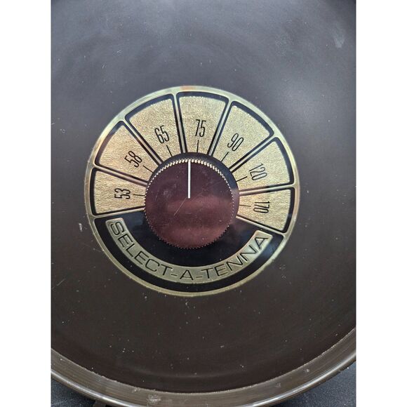 Vintage SELECT-A-TENNA AM Radio Signal Booster Antenna Extender MCM Brown & Gold - Picture 3 of 6